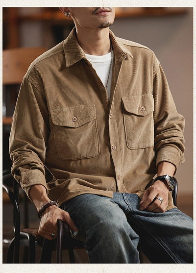 Chaqueta de Trabajo Pesada Estilo Retro Americano para Hombre - Image 20