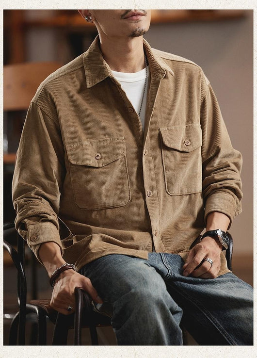 Chaqueta de Trabajo Pesada Estilo Retro Americano para Hombre - Image 20