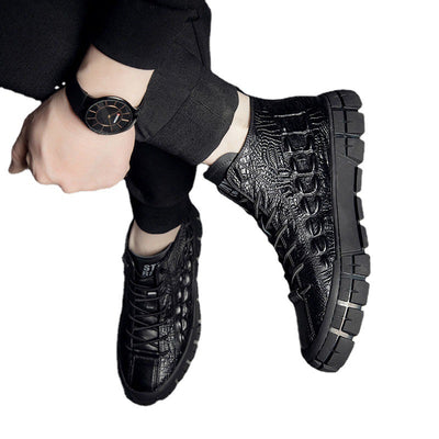 Zapatos Casuales de Cuero para Hombre - Estilo Alto y Medio - Image 4
