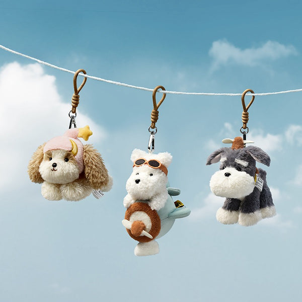 Llavero Peluche Perrito Schnauzer - Bolsa Decorativa Adorable