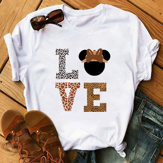 Blusa Estampado Leopardo con Labios LOVE - Manga Corta - Image 7