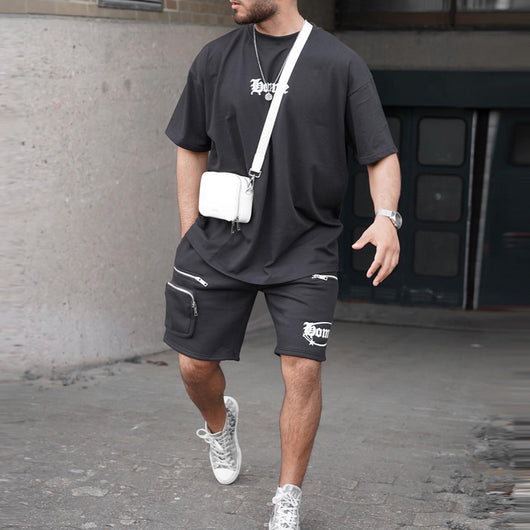 Conjunto Deportivo de Dos Piezas para Hombre - Camiseta y Shorts