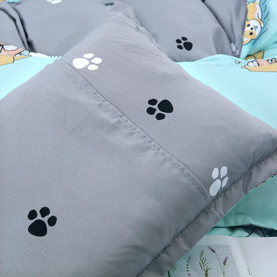 Juego de Cama de Cuatro Piezas Cashmira Vegetal Cepillada con Diseño Cartoon - Image 15