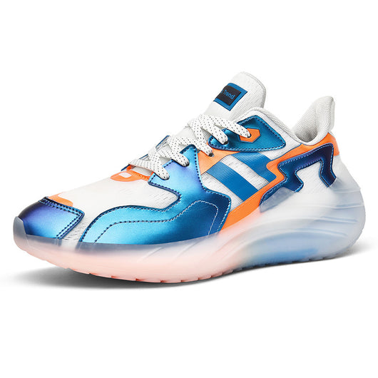 Zapatos Luminosos Talla Grande Respirable con Textura Jacquard y Punta Redonda - Image 4
