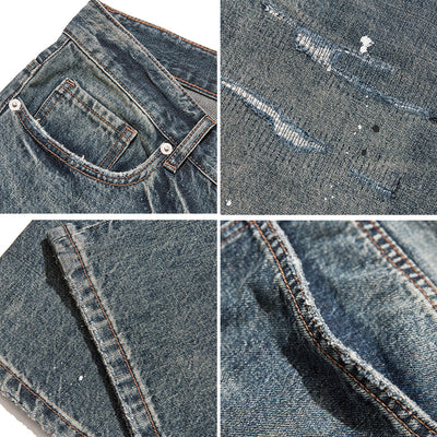 Jeans Anchos de Largo Completo Splash Ink para Hombre - Image 4