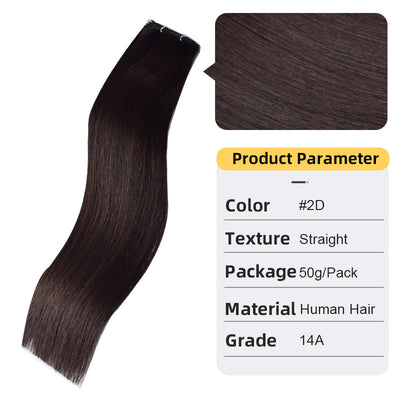 Extensión de Cabello Tejido a Mano Segunda Generación - Cabello Natural Blanco - Image 7