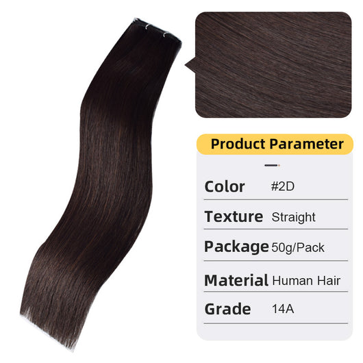 Extensión de Cabello Tejido a Mano Segunda Generación - Cabello Natural Blanco - Image 7