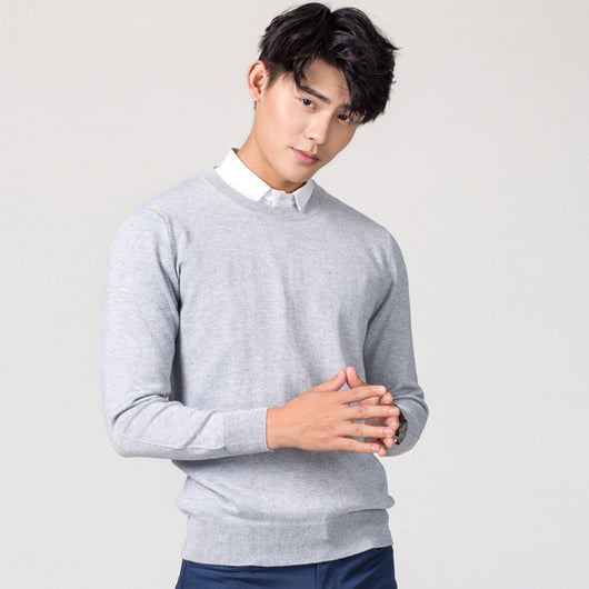 Suéter Holgado de Lana para Hombre - Pullover Casual de Color Sólido - Image 21
