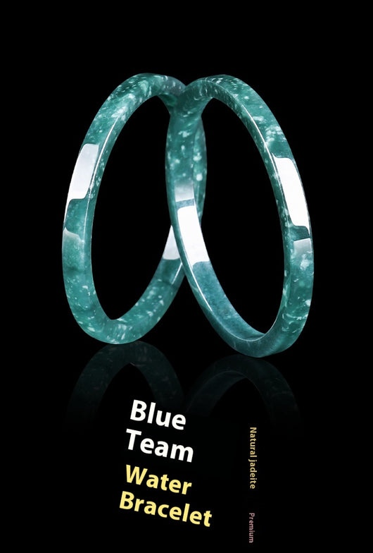 Pulsera de Jade Azul Agua Personalizada con Piedra Natural Cuadrada - Image 6