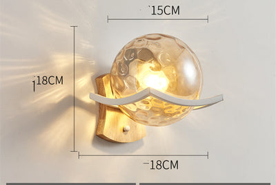Lámpara de Mesita Estilo Europeo con LED y Base de Madera - Image 4