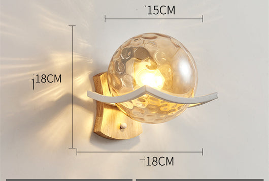 Lámpara de Mesita Estilo Europeo con LED y Base de Madera - Image 4