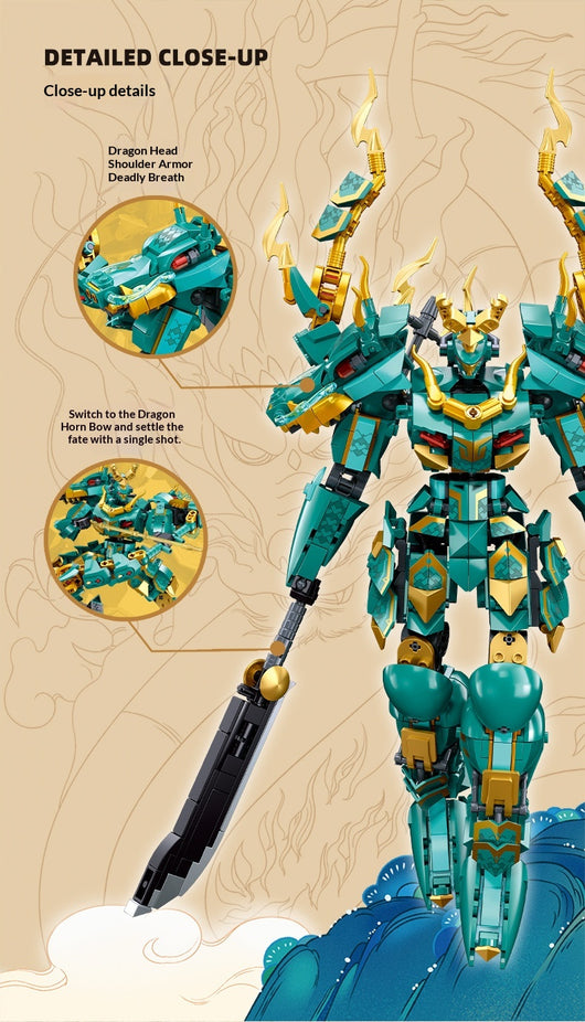 Rey Guerrero Mecánico Qinglong y Baihu - Modelo Coleccionable de Ensamblaje - Image 17