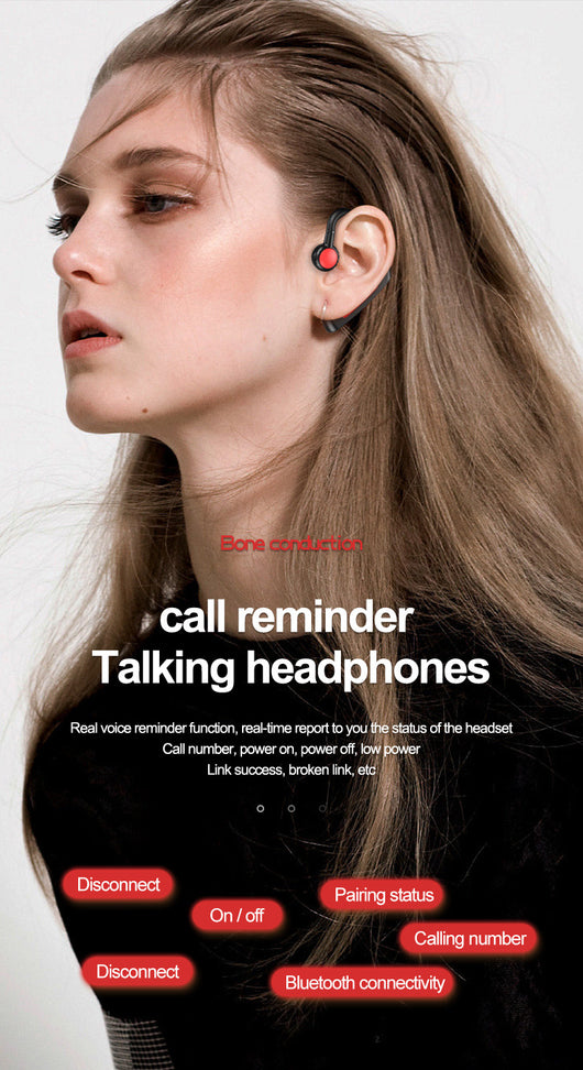 Auriculares Bluetooth de Conducción Ósea - Diseño Ergonómico sin Inserción - Image 24