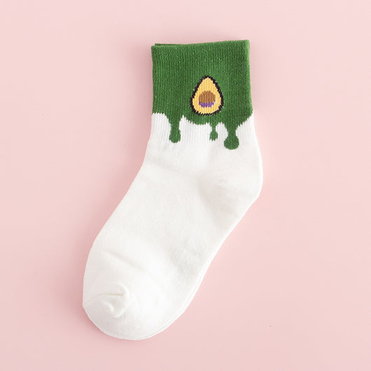Calcetines de Algodón Estampados con Frutas y Personajes Anime - Image 9