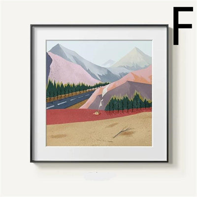 Cuadro Moderno de Montaña en Lienzo Abstracto - Image 7
