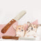 Peine y Cuchilla de Aseo para Perros y Gatos - Madera Natural