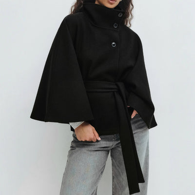 Abrigo Gabardina Cuello Alto Mujer - Diseño Minimalista - Image 3
