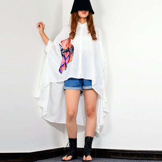 Camisa Casual Mujer con Parches de Moda - Manga Corta y Cuello Solapa - Image 5