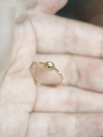 Anillo de Oliva Verde con Oro Laminado en Plata 925 - Image 6