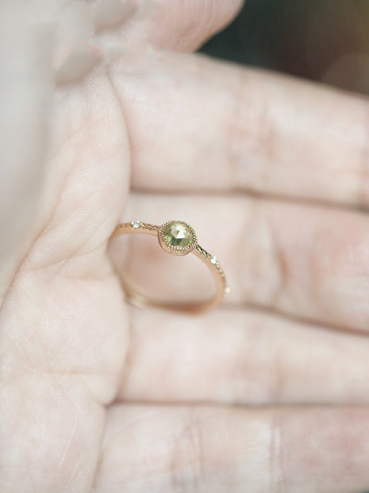 Anillo de Oliva Verde con Oro Laminado en Plata 925 - Image 6