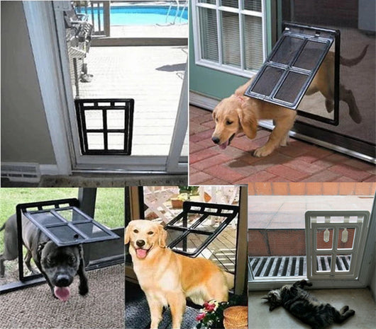 Puerta de Malla Retráctil para Mascotas - Cierre Automático