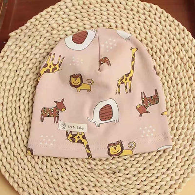 Gorro de Protección Térmica de Algodón Estampado para Bebé
