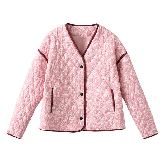 Chaqueta Casual para Mujer con Estampado y Escote en V - Estilo Europeo - Image 9