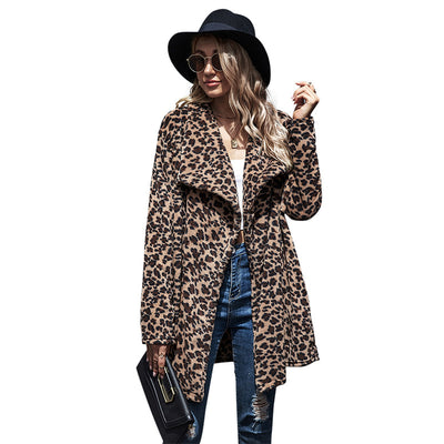 Abrigo Casual con Estampado de Leopardo - Image 9