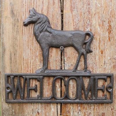 Placa de Bienvenida Retro en Hierro para Puerta y Jardín - Image 6