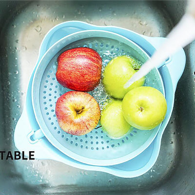 Canasta Escurridor Multiusos para Cocina con Doble Capa Giratoria - Image 6