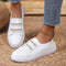 Zapatos Blancos Casuales Slip-On Cómodos y Versátiles