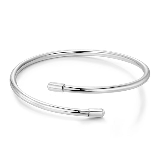 Pulsera de Plata Esterlina 925 Ajustable 3mm Acabado Liso - Image 2