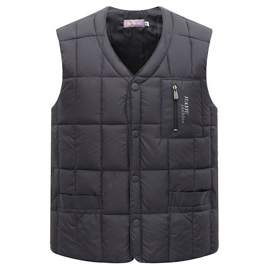 Chaleco de Plumón para Hombre Talla Grande - Abrigo Cálido Otoño e Invierno - Image 4
