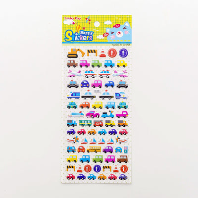 Sheet of colorful puffy alphabet stickers with cute cartoon animals, food, and objects for decoration. - Image 14