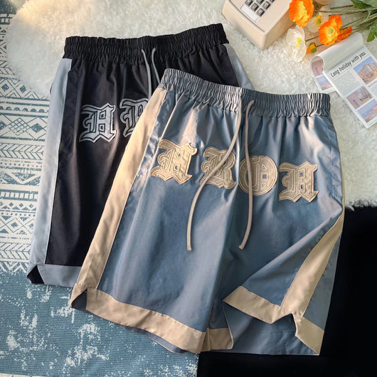 Shorts Deportivos Holgados con Bordado para Hombre - Image 5