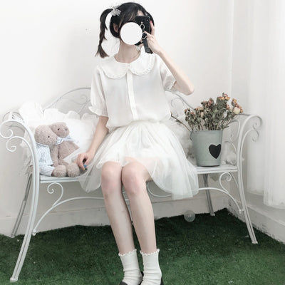 Blusa Lolita Japonesa Soft Girl de Verano con Mangas Abullonadas - Image 14