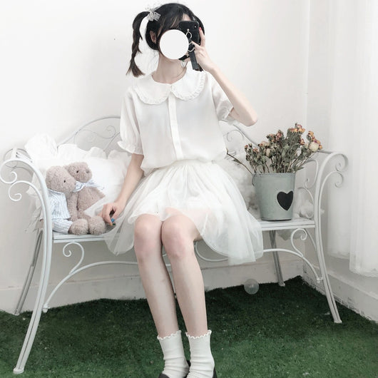 Blusa Lolita Japonesa Soft Girl de Verano con Mangas Abullonadas - Image 14