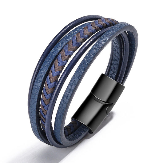 Pulsera Étnica de Cuero Trenzado Hecha a Mano - Estilo Bohemio - Image 2