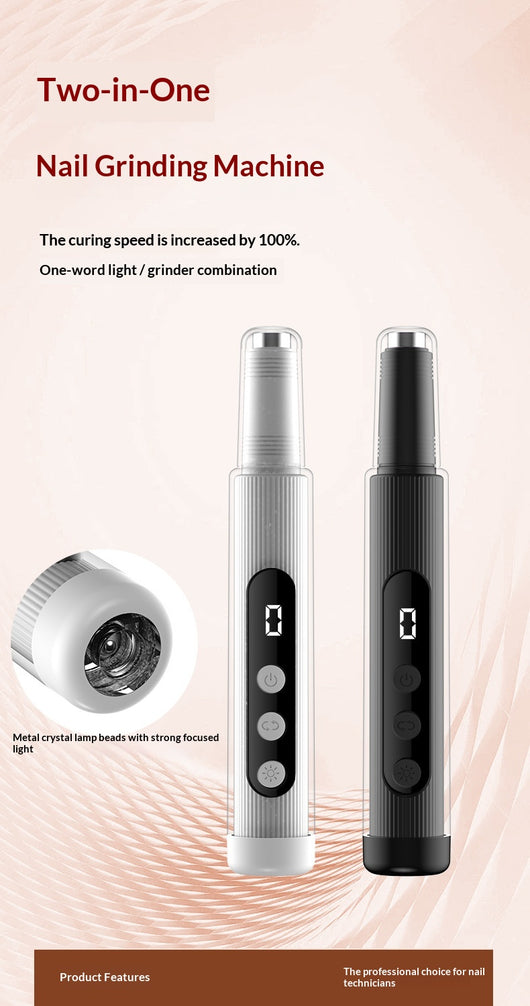 Limadora de Uñas Eléctrica 2 en 1 con Luz LED - Máquina de Manicura Recargable - Image 12