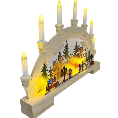 Puente Navideño Luminoso de Madera con LED - Image 9