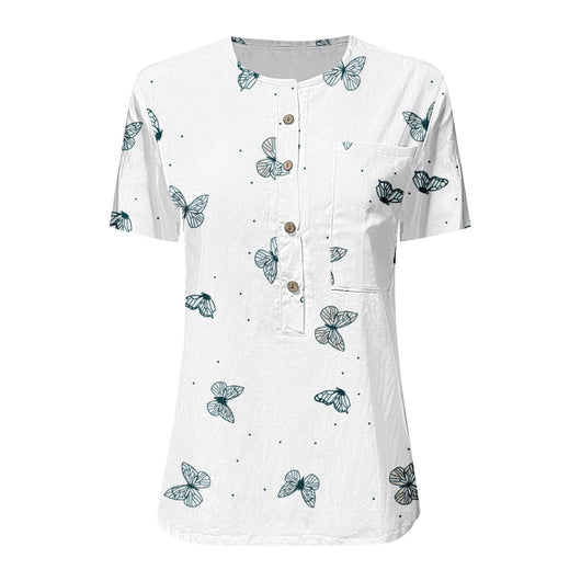 Camisa Suelta Estampada con Diseño Irregular - Image 7