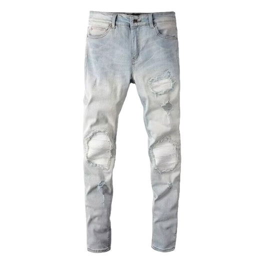 Jeans Slim Fit con Roturas Hombre - Stretch Lavado Moderno - Image 5