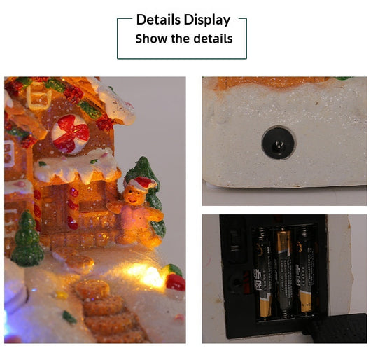 Caja de Música Giratoria Muñeco de Jengibre Decorativo de Escritorio - Image 15