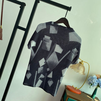 Playera Suelta Creativa de Impresión Ligera - Cuello Redondo Manga Corta - Image 15