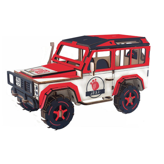 Modelo de Auto 3D de Madera - Puzzle Educativo Armable para Niños
