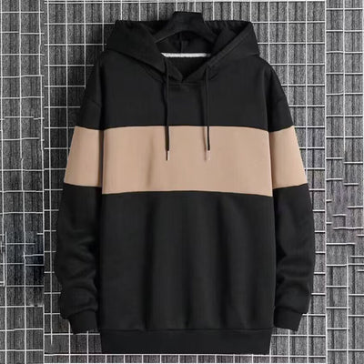 Sudadera con Capucha Patchwork Color Block para Hombre - Estilo Single Face - Image 6