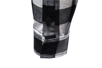 Suéter Tipo Camisa con Solapa - Abrigo Tejido Doble Textura para Hombre Otoño Invierno - Image 14
