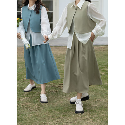 Conjunto de Falda Ejecutiva de Tres Piezas - Estilo Minimalista y Elegante - Image 10