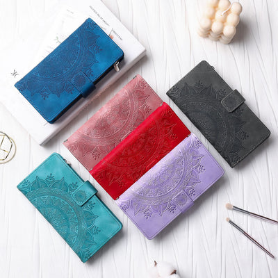 Funda Cartera Teléfono Cuero Grabado - Organizador de Tarjetas con Cierre - Image 27