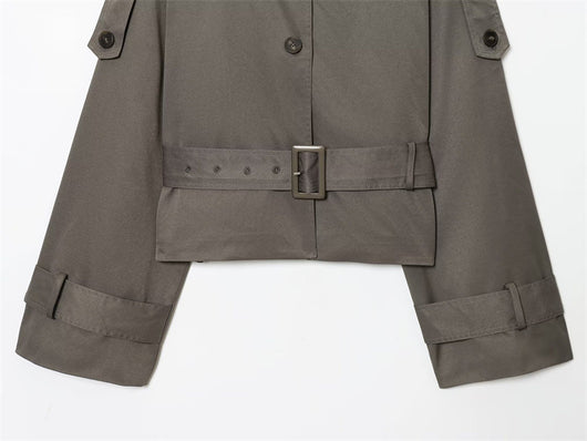 Abrigo Trench Coat Elegante para Mujer con Cuello Tipo Solapa - Image 12